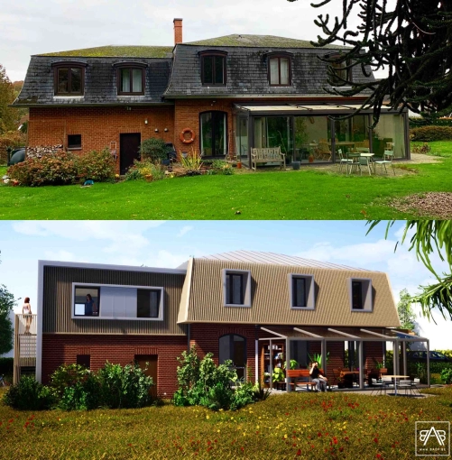 Surélévation, Maison individuelle, Maison de ville, Maison de campagne, Rénovation