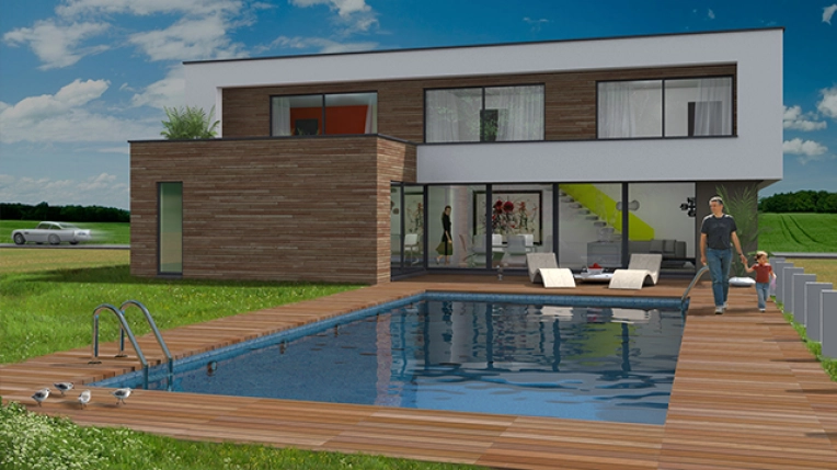 Maison individuelle, Maison de campagne, Construction neuve