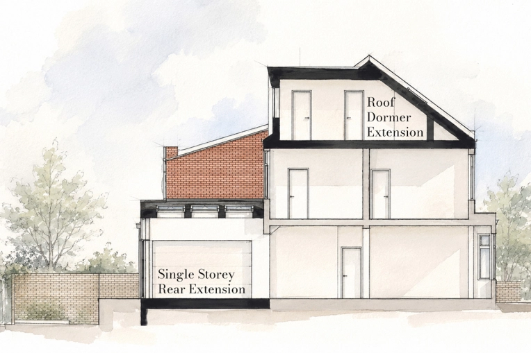 Conversion, Extension, Renovation, Flats / Lofts, Design / Plans, Planning permission application, Construction Management, Consulting