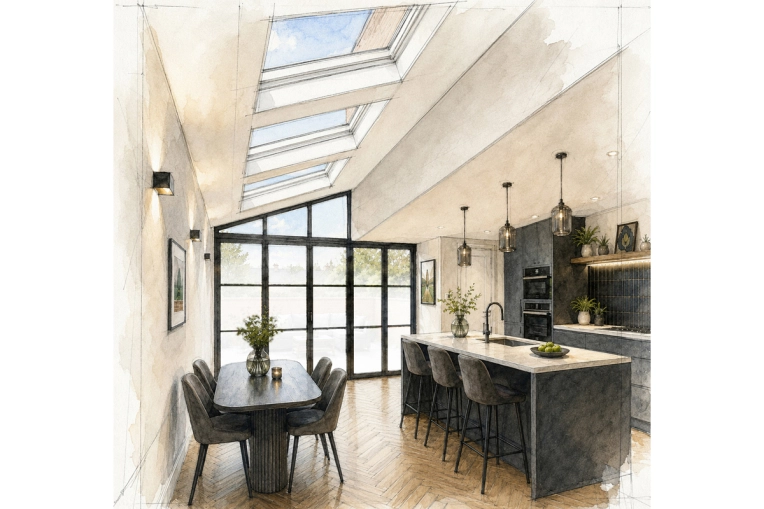 Conversion, Single-Family Homes, Townhouse, Extension, Renovation, Design / Plans, Planning permission application, Construction Management, Consulting