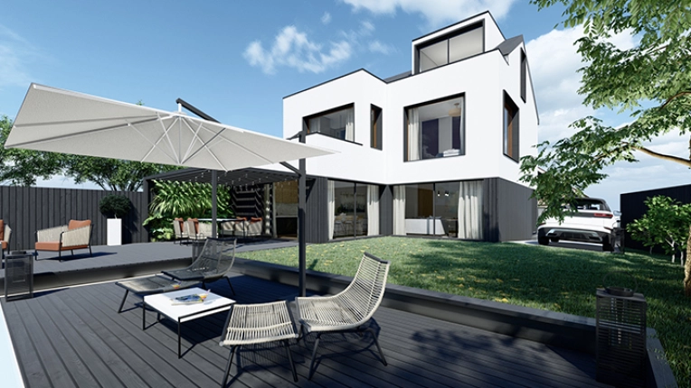 Transformation, Jardin, Étude de faisabilité, Terrasse, Maison connectée, Exterieur, Construction neuve, Rénovation, Futuriste
