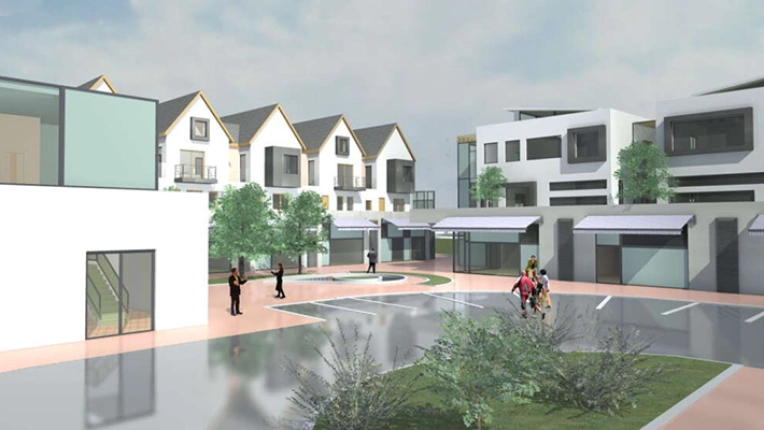 Exterior, New Build, Multi-unit Residential Buildings, Mixed-Use, Traditional